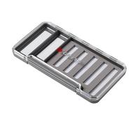 Greys Slim Fishing Tackle Box | Floating Waterproof Fly Box for Dry/Wet Flies | Storage with Transparent Lid | Slim Design Fits Wading Jacket or Vest Pocket | Silicone Seal | Magnetic Closure