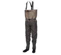 Greys Tail Stockingfoot Fishing Waders | Breathable Waterproof Fly Fishing & Hunting Waders for River, Lake and Coastal | 4.5mm Neoprene Socks | Adjustable Suspenders | XXL | UK 10.5-12 | EU 45-47
