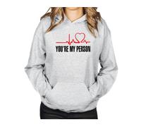 Greys You're my Person Heartbeat Greys Anatomy Hoody (as8, alpha, s, regular, regular, Black)