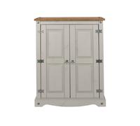 Greywashed Corona Solid Pine Bookcase TV Unit Sideboard Cupboard Dining Sets