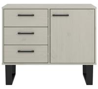 Greywashed Solid Pine Bedside Chest Sideboard TV Unit Coffee Table- Texas Grey