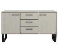 Greywashed Solid Pine Bedside Chest Sideboard TV Unit Coffee Table- Texas Grey