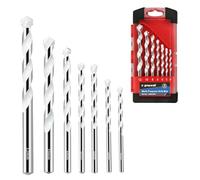 Greywolf Masonry Drill Bit Set,Concrete Drill Bit Set, Shockproof Hex Shank Drill Bit Set, Industrial Carbide Drill Bits for Glass/Brick/Plastic/Cement/Tile (4/5/6/6/8/10/12mm) 7 pcs