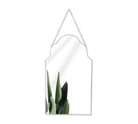 GreyZouq Decorative Arched Wall Mirror with Hanging Chain, Metal Frame Wall Mounted Mirror for Home, Living Room, Bathroom, Hallway or Bedroom Wall Mirror with Silver Rim with chain (Silver) 40cm