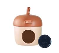 GRFELI Ceramic Hamster Hideout, Ice Box with Cooling Hamster House and Habitat, Fresh Bed, Ideal for Dwarf Hamsters for All Seasons Gerbils (Brown)