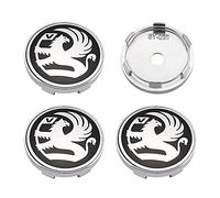 GRFIT 4 Pcs 56mm Auto Alloy Rim Hub Centre Caps for Opel Vauxhall Astra k Insignia Vectra Crossland Corsa 3D Dust Adjustment Aluminum Badge Sticker Logo Car Styling Decoration,Black