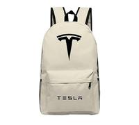 GRFIT Backpack School Bags, for Tesla Large Capacity Rucksacks with Laptop Compartment, Lightweight Casual Daypack Travel Backpack,Cream