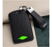 GRFIT Car Card Cover Key Case for Tesla Model 3 Y 2021, Keychain Holder Cover Protector, Suede Leather,Black
