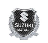 GRFIT Car Metal Emblem Sticker for Suzuki, Car Logo Cover Emblem Badge,Silver