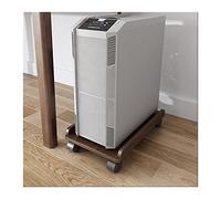 GRFIT CPU Stand Mobile PC Tower Stand Under Desk, Wooden CPU Stand Holder Cart, Rolling PC Case Floor Stand with 4 Caster Wheels Fit Most PC Case Computer Tower Stand (Color : Bruin)