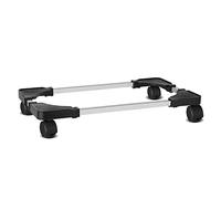GRFIT CPU Stand Under Desk Mobile CPU Stand, Adjustable CPU Holder PC Host Cooling Chassis Bracket with Locking Caster Wheel, Scalable PC Tower Stand CPU Holder，Computer Tower Holder (Color : Black)