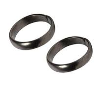 GRI9 Handcrafted Pure Saturn Iron Ring Shani Real Black Horse Shoe Ring Set Of 2
