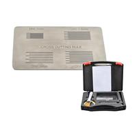 Grid Adhesion Tester, in 1 Cross Cutting Rule with Packaging Box,Cross-Hatch Plate, 1/1.5/2/3mm Cutting Space,20-35mm Cut Length, for Paint Coating
