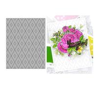 Grid Background Panel Die Cuts for Card Making, Rectangle Metal Cutting Dies for Paper Scrapbooking, DIY Stencils for Album Party Wedding Festivals Decoration