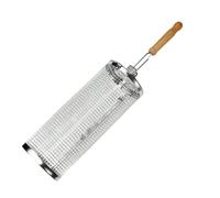 Grid Baskets: Nesting Grill Baskets With Handle | Rolling Grill Net | BBQ Rolling Cage | Mesh Barbecue Cylinder Accessories And Cooking Accessories For Vegetables