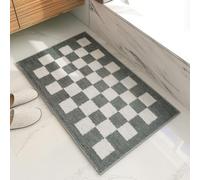 Grid Bath Rug Mat, Thick Soft Absorbent, Quick Dry Microfiber Mats, Shower Floor Rugs, Bathmat Runner, Bathroom Home Decor Accessories(B,45x70cm)