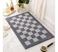 Grid Bath Rug Mat, Thick Soft Absorbent, Quick Dry Microfiber Mats, Shower Floor Rugs, Bathmat Runner, Bathroom Home Decor Accessories(C,45x70cm)