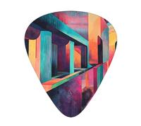 Grid CorridorGuitar Picks, 12-Piece Pattern Set, Three Different Thicknesses for Acoustic Electric Guitar and Other Instruments
