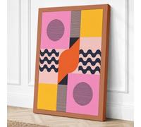 Grid Forms Modernist Canvas Wall Art Print 30x20 Inch