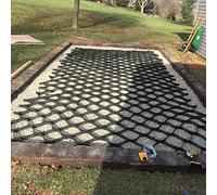 grid， Gravel Grid Driveway Reinforcement Mesh for Soil and Mud Control RV Parking Solution White 4x9m/13x30ft
