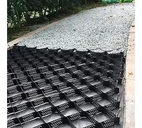 grid， Gravel Ground Grid System 4m x 8m Anti Mud Geogrid for Garden Path Shed Base Road Stabilizer Honeycomb Design Prevents Deformation(2m X 8m)