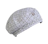 Grid Hat Painter Cap Pearl Decorated Dome Octagonal Thanksgiving New Year Banquet Party Red Hats Outside The Waistband Accessories Black Army Cute Set