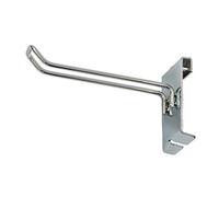 Grid Hooks - 150mm / 6inch Euro Double Prong in Chrome - Shop Fittings for Gridwall Gridmesh Retail (J27A) (10)