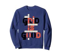 Grid is Good Funny Crossword Puzzle Word Nerd Humor Sweatshirt