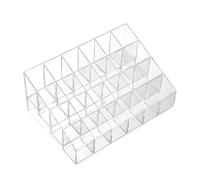 Grid Lipstick Organizer -Clear Acrylic Cosmetic Storages, Multi -Slot Makeup Storage Box | Lip Gloss Container, Beauty Tube Holder, Showcase d