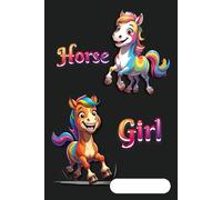 Grid Notebook for Kids | 6x9" with Squares | Workbook for Math, Drawing, Pixel Art & Writing | Educational A5 Notepad to School | Happy Horses: Great for Girls | Good for Parents & Teachers