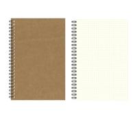 Grid Paper Notebook-Squared Spiral Notebook A5,100 Pages/50 Blank Sheets Kraft Cover Grid Wirebound Notebook,Graph Paper Wirebound for Kids & Adults Journal,Composition, Diary (Dotted)