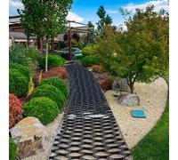 grid， Pea Gravel Pebble Stone Walkway Grid for Universal for Driveway and Parking Flexible and Durable Soil Stabilization H 5CM/2"(H 5cm/2in,3ft x 30ft/1m x 9m)