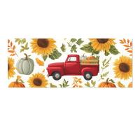 Grid Pumpkin Flower Wrapping Paper 2 Pack Fall Fall Maple leaves Waterproof Tear-Resistant PP Craft Paper for Christmas Thnaksgiving Birthdays Holiday Presents Decorations