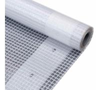 Grid Tarpaulins, Pack of 2, 260 g/m², 4 x 10 m, White with Eyelets, Waterproof, Tear-Resistant Tarpaulin as Tent Underlay, All-Purpose Film for Garden, Car, Boat, Patio, Camping, Construction