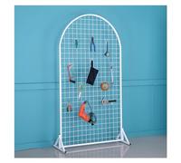 Grid Wall Panels Display Stand, Grid Wall Display Racks With T-Base Floorstanding Standing Display Rack For Retail And Craft Fair, Easy To Move