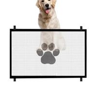 Grid with Mesh for Pets, Drill-Free Pet Gate for Pets, Protective Gate for Cat Safety, for Inner Stairs, Balcony, Door Frame, Patio, Driveway, Garage, Hallway, Deck, Dogs and