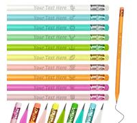 Gridachi Personalised Pencils Bulk Custom Pencils Engraved with Your Name Text Logo Customised #2 Triangular Pencil Back to School Student Teacher Offices Gifts