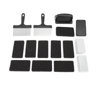 Griddle Cleaning Kit, Grill Cleaning Kit with Anti - Hot Handle, Stainless Steel Scraper and Pumice Stone for Flat Top Grills, BBQ Cleaning Tools for Outdoor Indoor (15 Pieces Set)