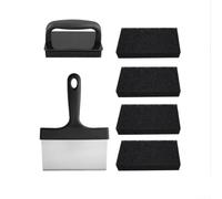 Griddle Cleaning Kit, With Stainless Steel Scraper, Brush Set For Flat Top Grill BBQ Pan Cast Iron Cooking Surfaces