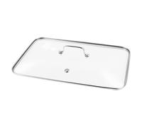 Griddle Glass Lid for Vayepro Stove Griddle, Clear Pot Cover Griddle Cover Accessories,Rectangle Glass Basting, Cheese Melting Dome and Steaming Cover - Best for Use in Flat Top Grill