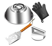 Griddle Kit with Dome and Press - Silver 11 Inch