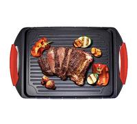 Griddle Me This Griddle Plate for Gas Hob Electric and Induction Hob - Griddle Pan & 6 Stainless Steel Skewers Grill Pan-Style Cooking from Jean Patrique