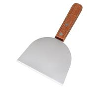 Griddle Scraper, BBQ Scraper for Grill Cleaning | Humburger Turner Stainless Steel - BBQ Scraper with Bevel Edges for Grills with Wood Handle for Coc
