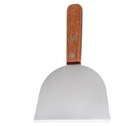 Griddle Spatula, BBQ Scraper for Grill Cleaning - Stainless Steel Cooking Spatula | Kitchen Grill Beveled Scraper with Wooden Grip for Outdoor Cooking P