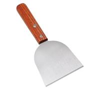 Griddle Spatula, BBQ Scraper for Grill Cleaning | Stainless Steel Cooking Spatula - Wooden Handling BBQ BESVEL RAPER for Outdoor Grill for Coc