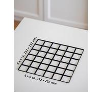 Gridfinity Compatible Baseplate - Modular Grid Plate for Organiser, White, 6×6