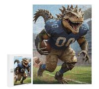 Gridiron Dinosaur Ball Wooden Art Puzzle, 500 PCS - Year-End Present - to Assemble, Frame And Display