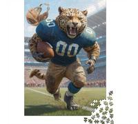 Gridiron Jaguar Football 1000 Piece Jigsaw, New Year Gift, 52x38cm/1000pcs
