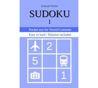 GridLab Pocket Sudoku no.1: 6x9 Mini Travel Sudoku Book for Adults - 120 Puzzles from Easy to Hard with Solutions - Portable Pocket Size for Commuters & Vacation (GridLab Pocket Sudoku series)
