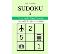 GridLab Pocket Sudoku no.2: 6x9 Mini Travel Sudoku Book for Adults - 120 Puzzles from Easy to Hard with Solutions - Portable Pocket Size for Commuters & Vacation (GridLab Pocket Sudoku series)